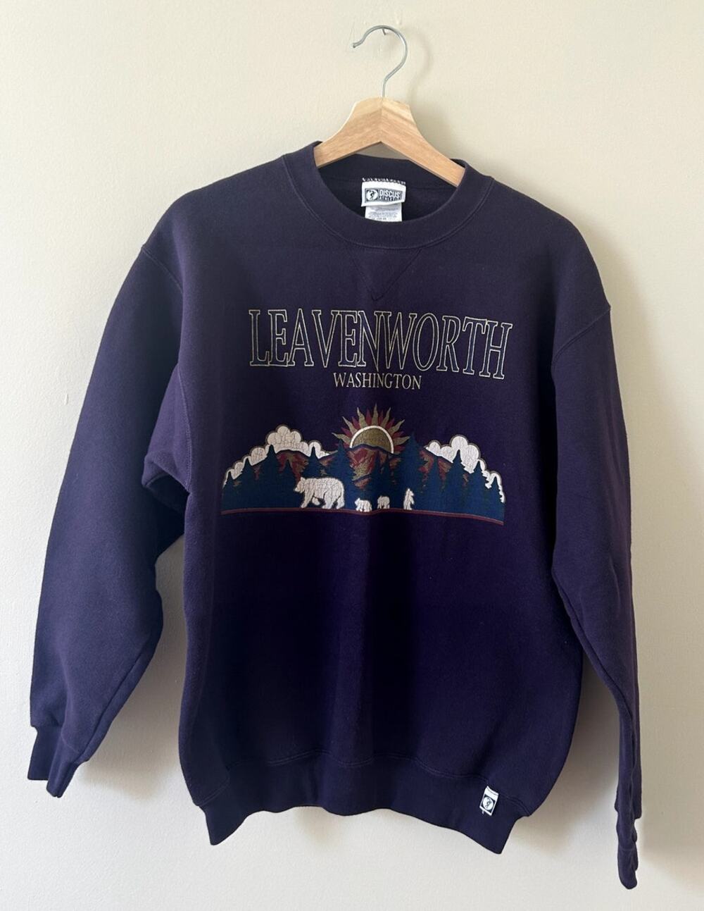 Vintage 90s Leavenworth Washington Cascade Mountains Crewneck Sweatshirt Small